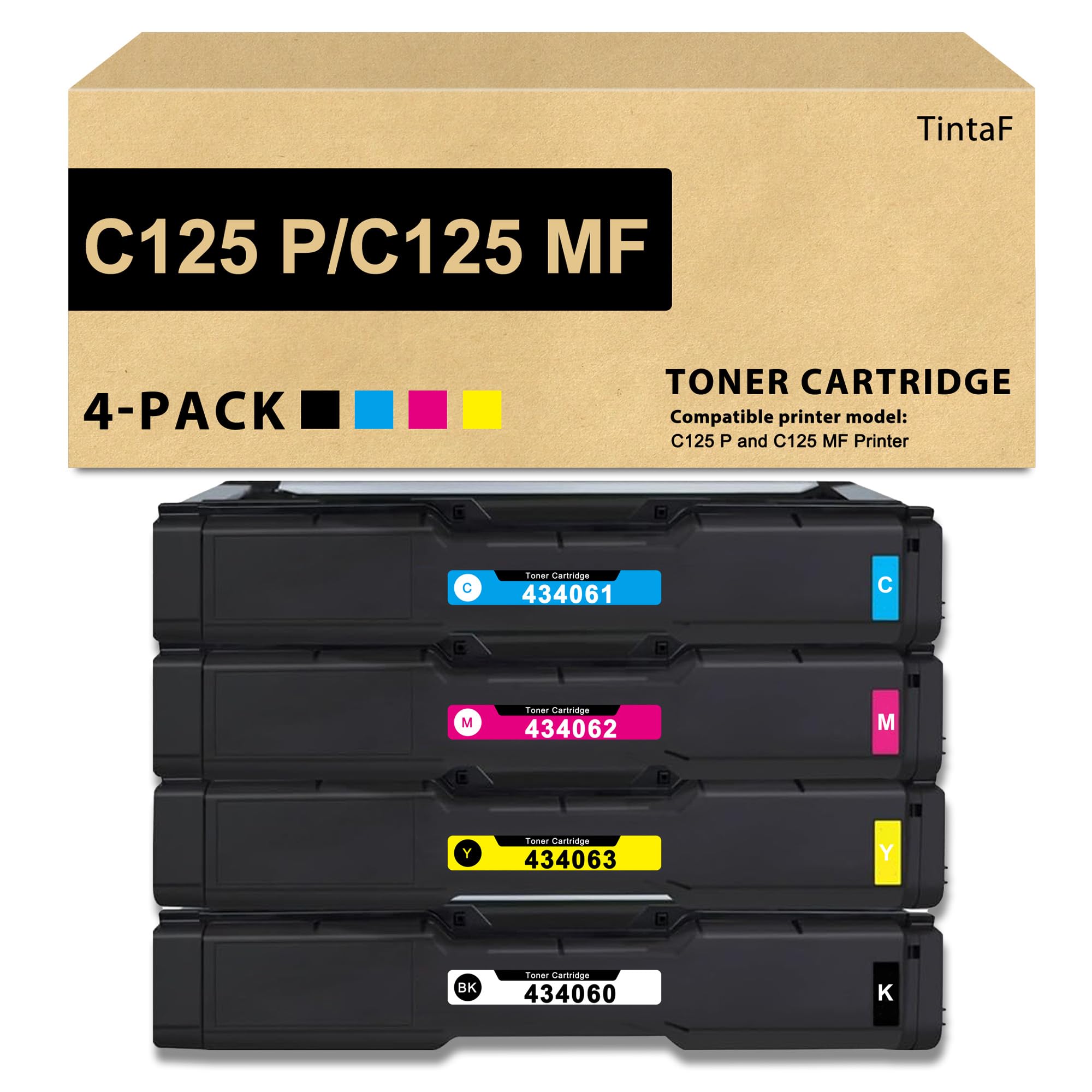 C125 MF C125P C125 P Toner Cartridge 434060 434061 434062 434063 Ink 4-Pack
