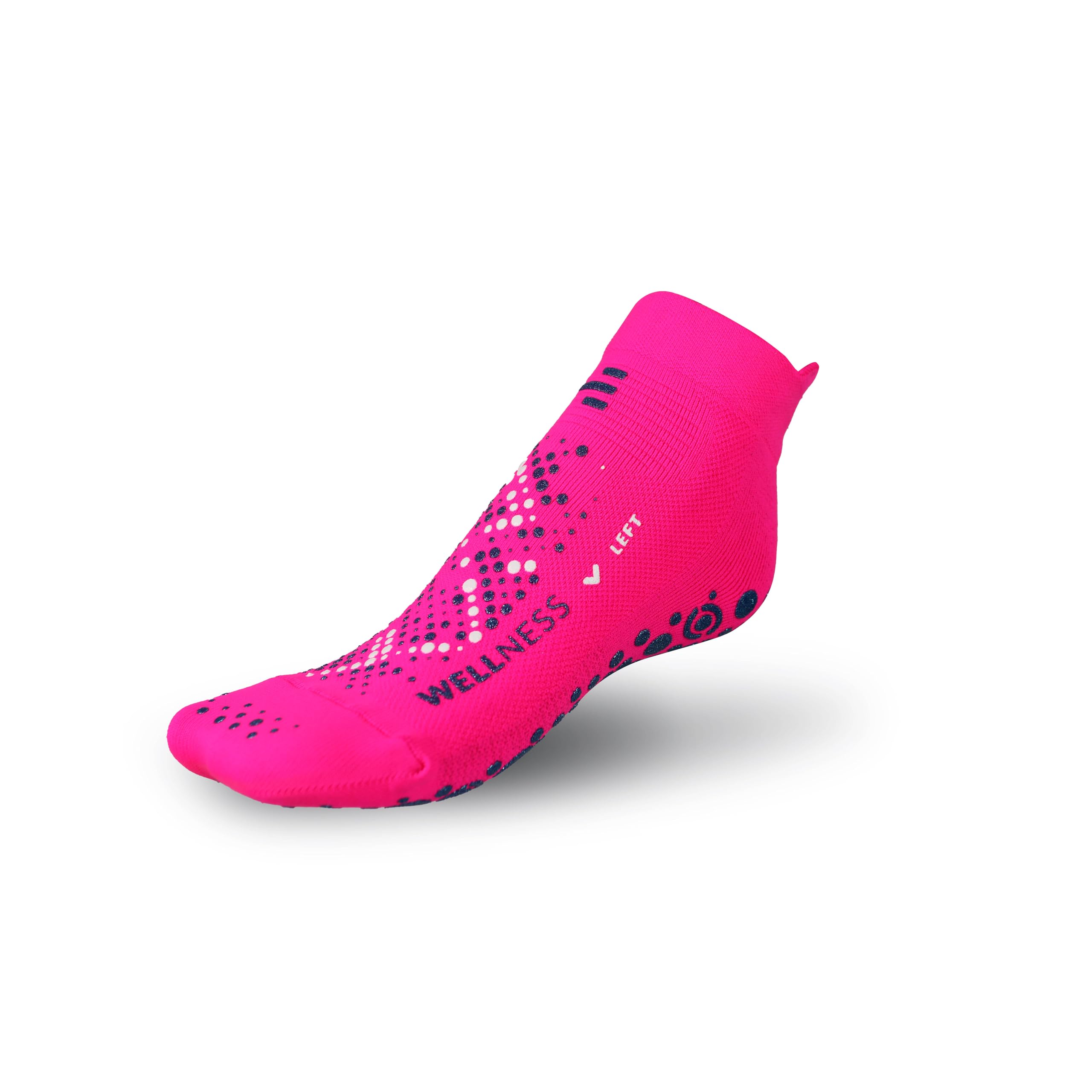 R-​EVENGE Calzare Tecnico Wellness antiscivolo con filato in argento antibatterico, ideale per Yoga, Pilates, Palestra e uso quotidiano. (FUCSIA FLUO/​SKY, M 38/​41)