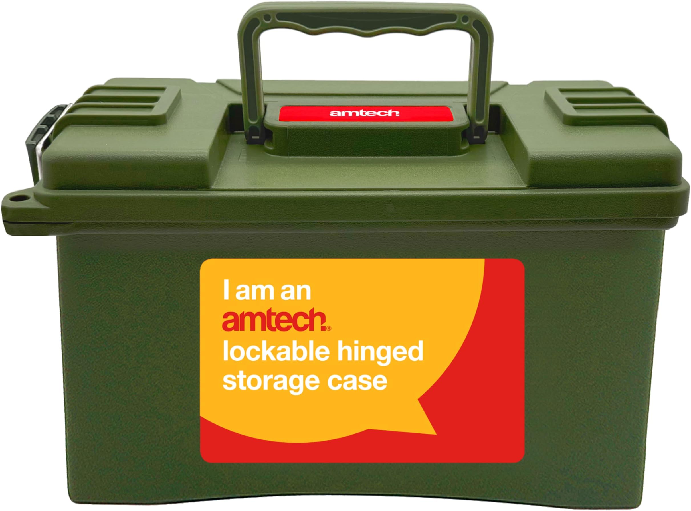 Amtech N0155 Lockable Toolbox, Weather-Resistant and Waterproof Storage Case with Twin Locking Points and 4Kg / 4.7L Capacity