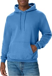 Sweat à capuche en polaire ultime pour hommes Hanes, bleu denim, petit