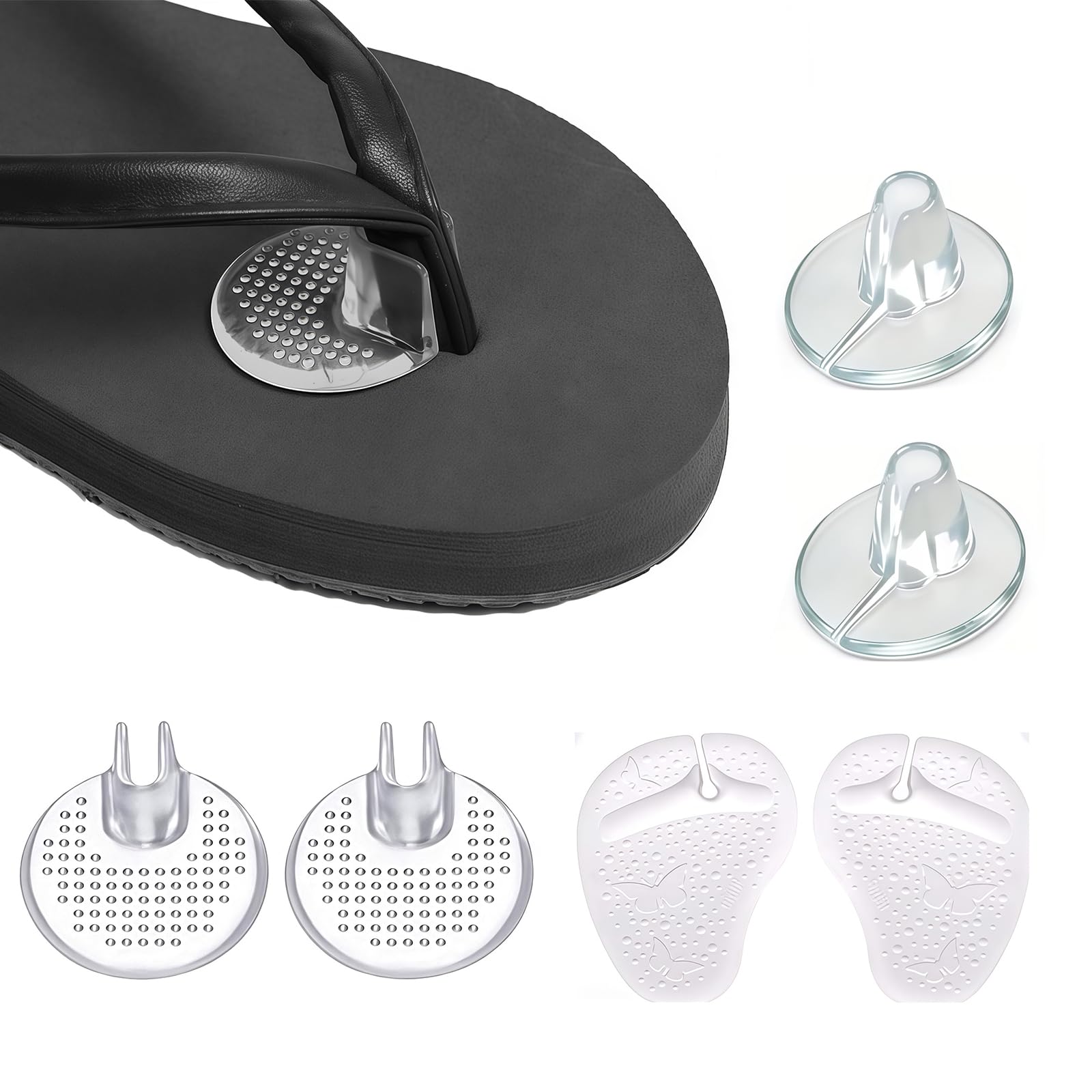3 Paia di Protezioni per Dita in Silicone, Separatori Trasparenti per Dita dei Piedi per Sandali, Cuscinetti in Gel per Proteggere Le Dita da Dolore e Scivolamento tra Le Dita