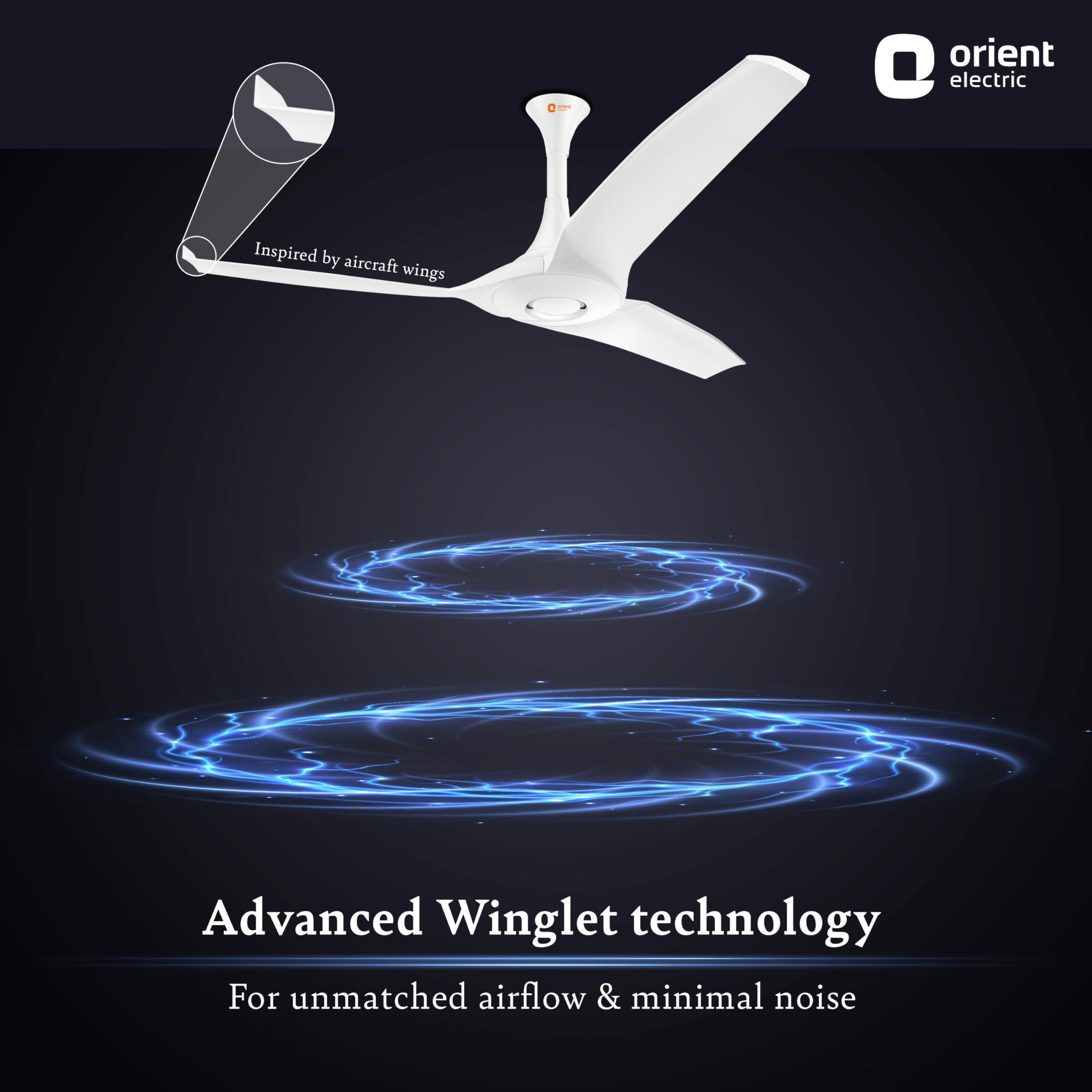 Orient Aerostorm Ceiling Fan - Quiet & Powerful -30 Orient Aerostorm Ceiling Fan - Quiet & Powerful -30