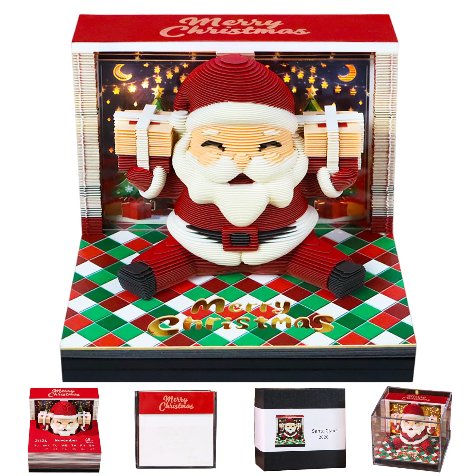 3D Calendar 2027 (Santa Claus)
