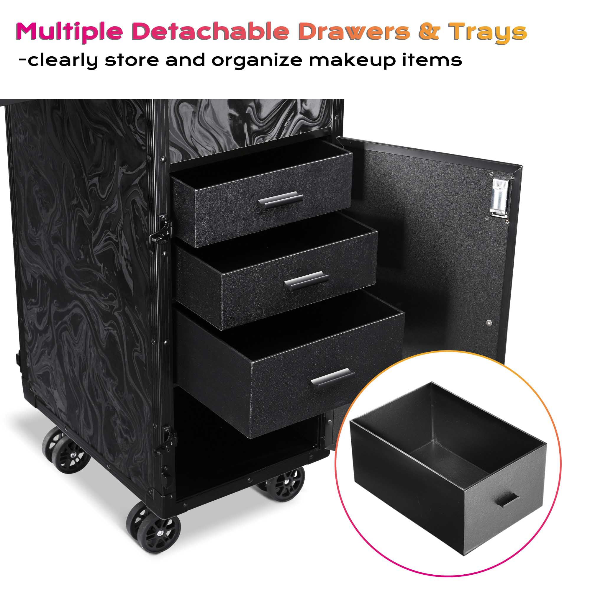 新品BYOOTIQUE 折りたたみ ネイルテーブル ネイルデスク　トロリーケース Amazon.co.jp: BYOOTIQUE 折りたたみ ネイルテーブル 大容量