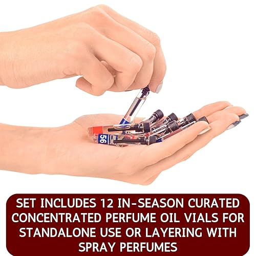 Miniatura 4 de Ultimate Feminine - Juego de muestras de fragancia árabe giratoria de 33 piezas (rotación estacional)  Perfume premium para mujeres con muestras de