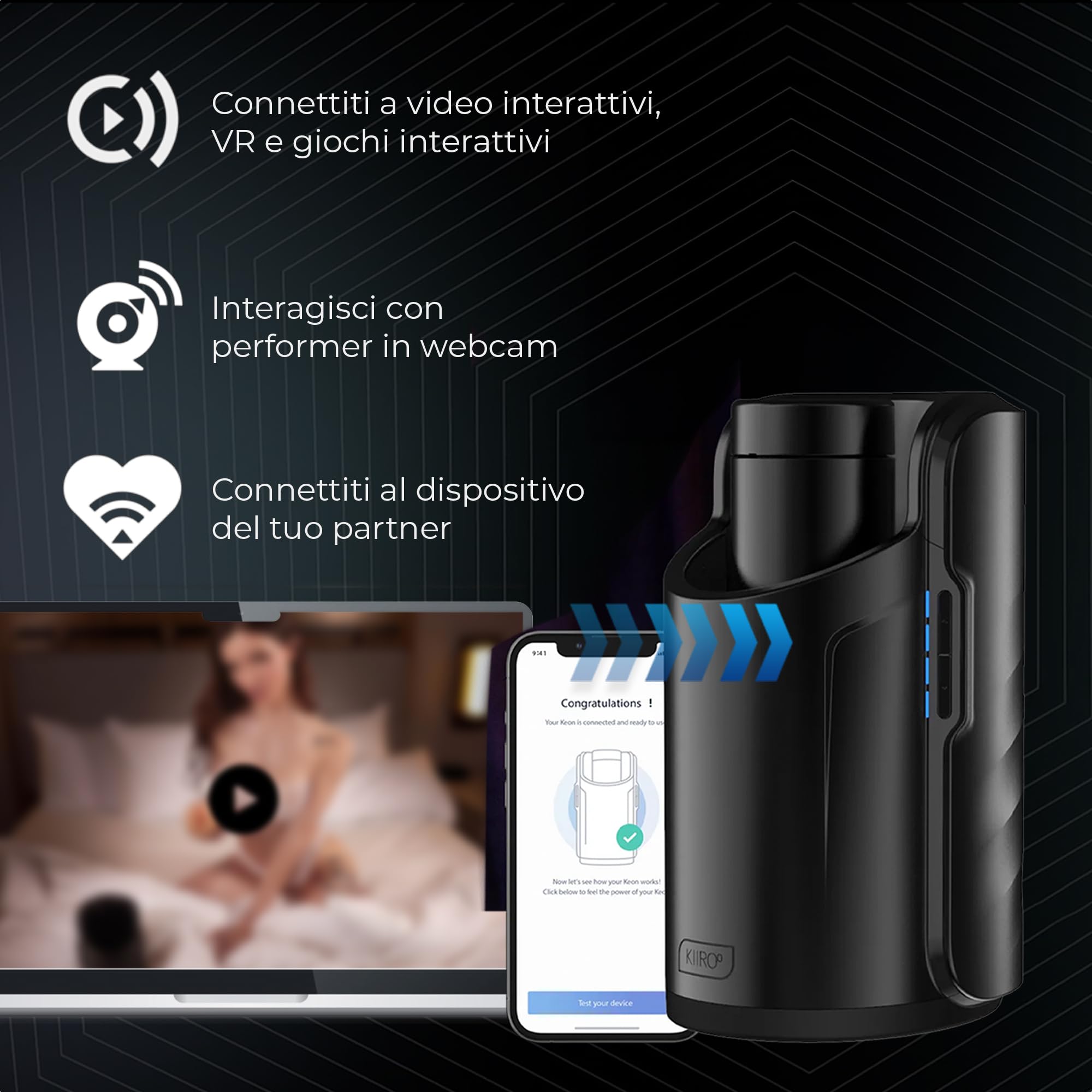 KIIROO Keon Masturbatore Uomo Automatico, Masturbatore Automatico
