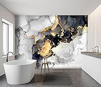 Vista 92 de Gold Modern Feather Fabric Wallpaper Living Room Bedroom Bathroom Large Wall Mural- 137"x96"（ not Peel and Stick）