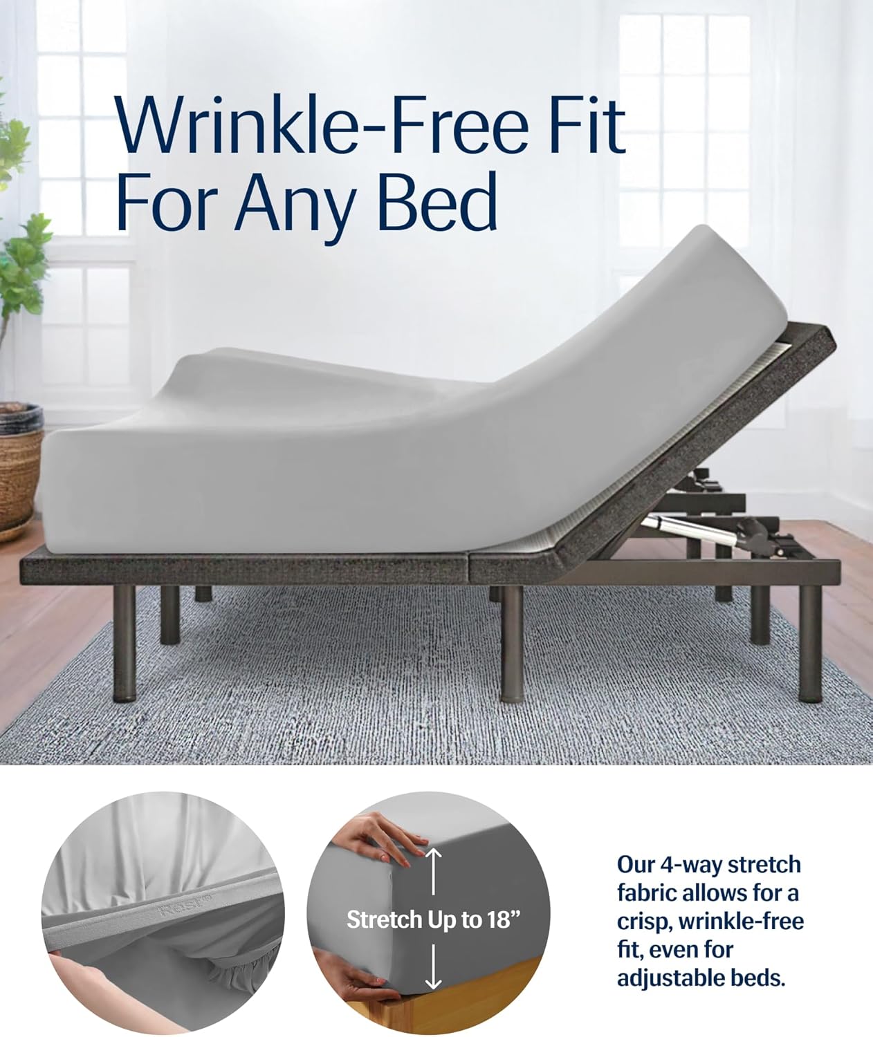 REST Buy 2 GET 35 Percent Off: Evercool Comforter Plus 3PC Starter Sheet Set Bundle, in Light Gray, Cali King Size