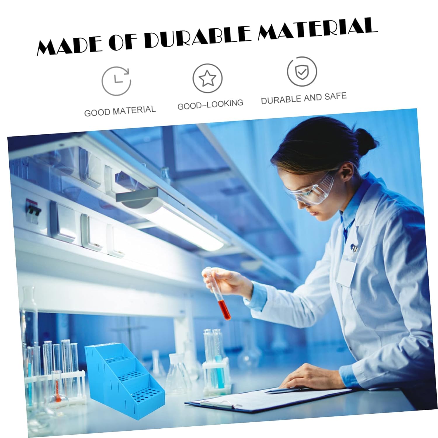 Test Tube Holder Stand Rack Detachable Tube Rack Easy to Use Suitable for Home School Lab