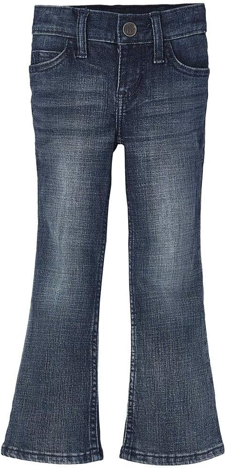 Girls' Stretch Boot Cut Jean, Mid Blue, 8 Slim