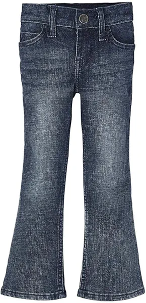 Wrangler Girls Dark Wash Medium Blue Boot Cut Jeans