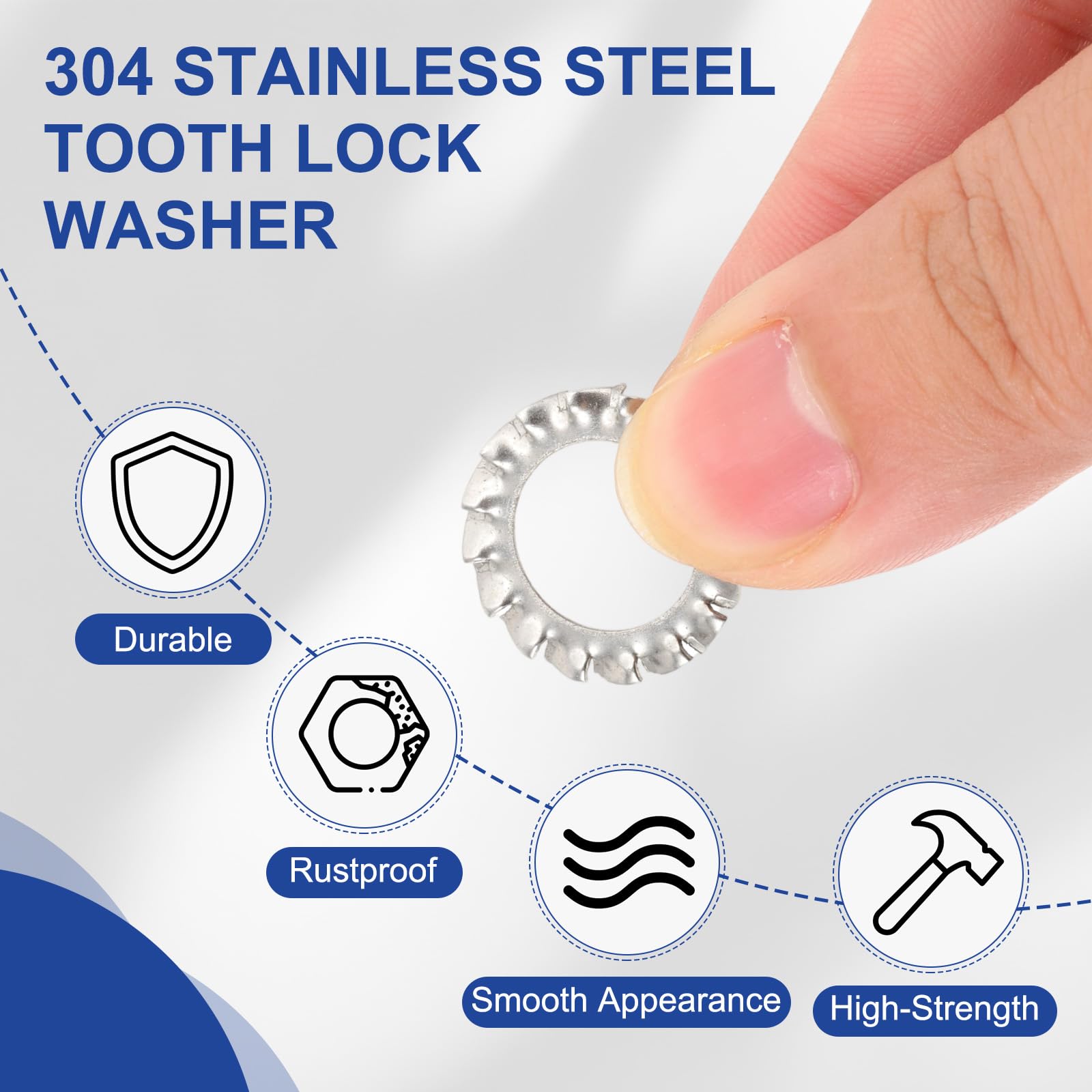 PATIKIL M12 External Tooth Lock Washers - Image 3