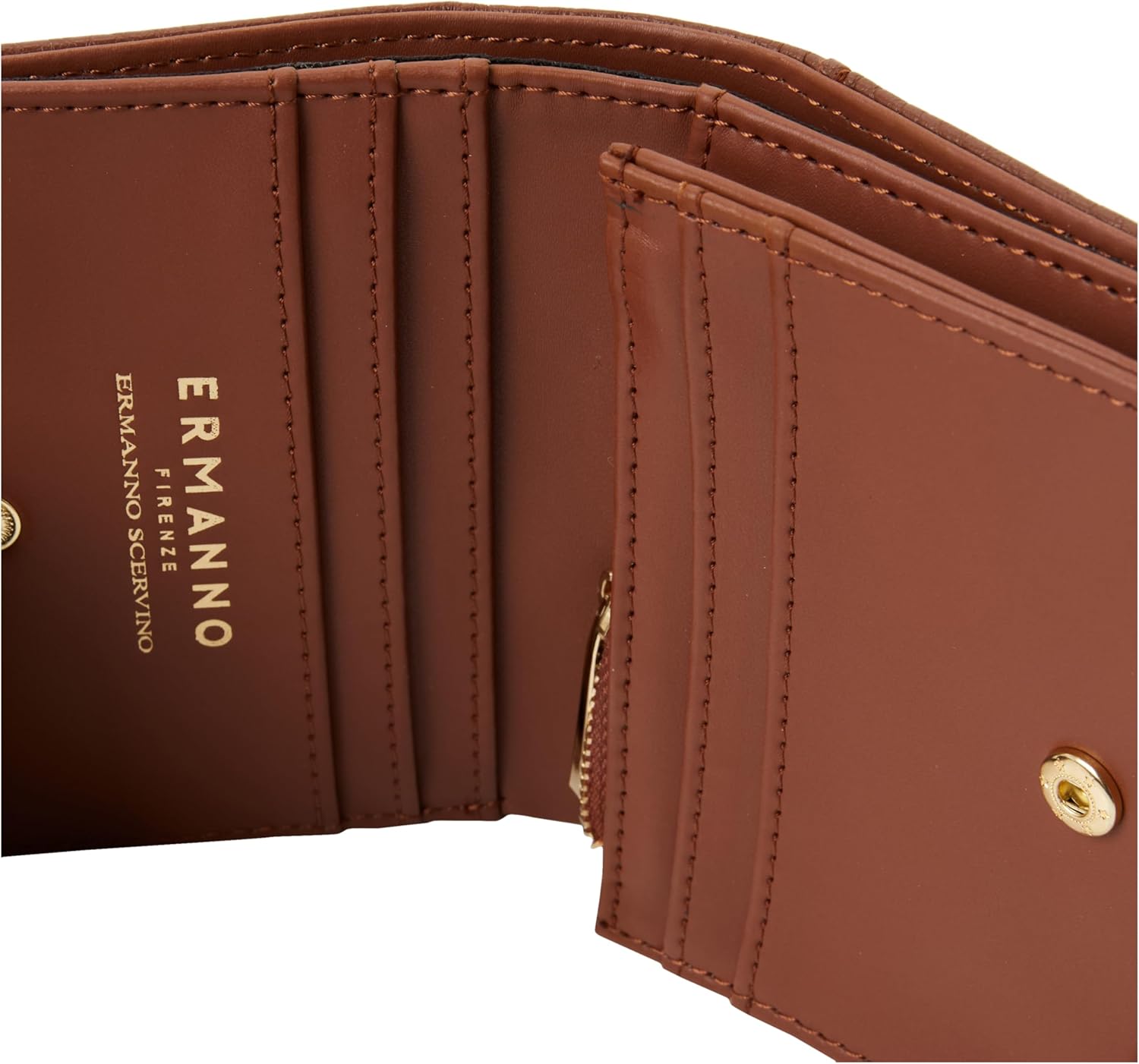 Ermanno Firenze Unisex Adulto Violeta Accesorio de viaje-Billetera, brown, One Size