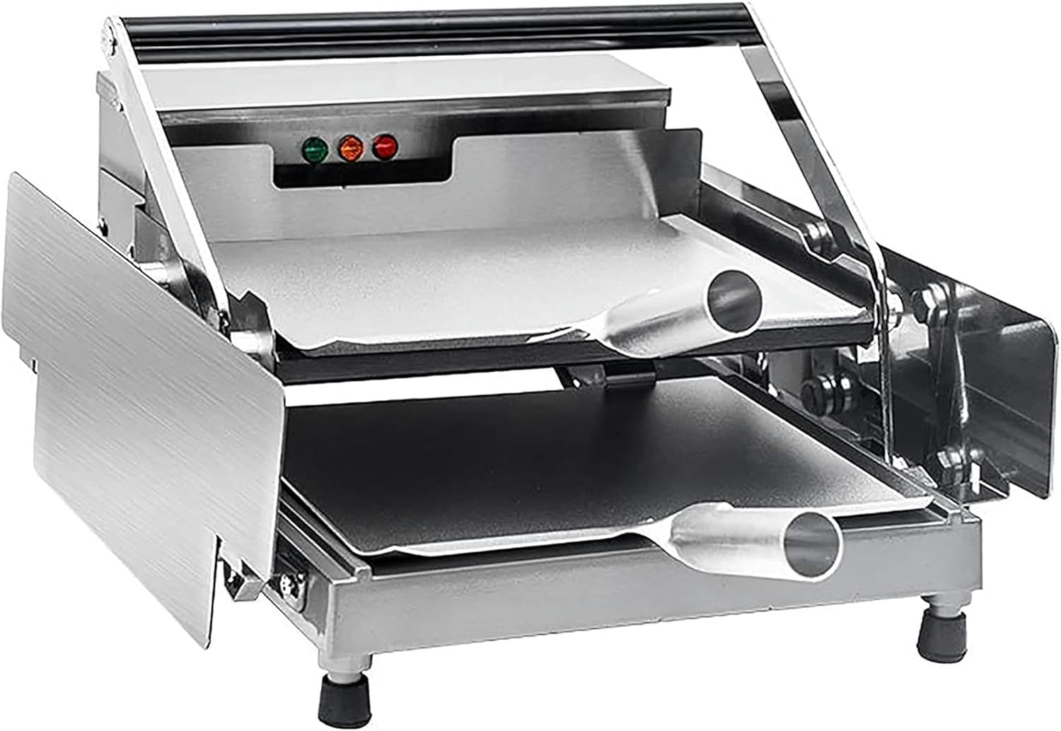 Commercial Baked Hamburger Machine Toaster,Double Layer Hamburger Bun Fully Automatic Heating Machine,Hamburger Toaster,Reflux Heating,Nonstick Coating (Size : Small), 20240106