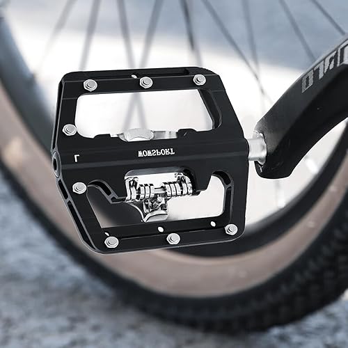 Miniatura 7 de Wowsport Pedales sin clip MTB para un rendimiento definitivo con compromiso SPD de doble cara