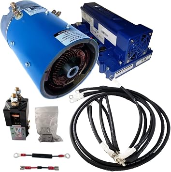 Golf Cart Motor - EZGO High Torque Combo Kit for Series ITS Carts - 12 mph & 70% More Torque - Includes 170-004-0001 D&D Motor, 500 Amp Alltrax Controller, Solenoid, and Wire kit