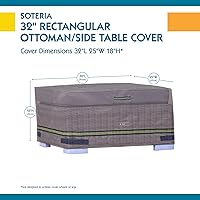 Vista 8 de DUCKCOVERS Soteria - Funda rectangular impermeable para mesa auxiliar/otomana de 32 pulgadas, para exteriores