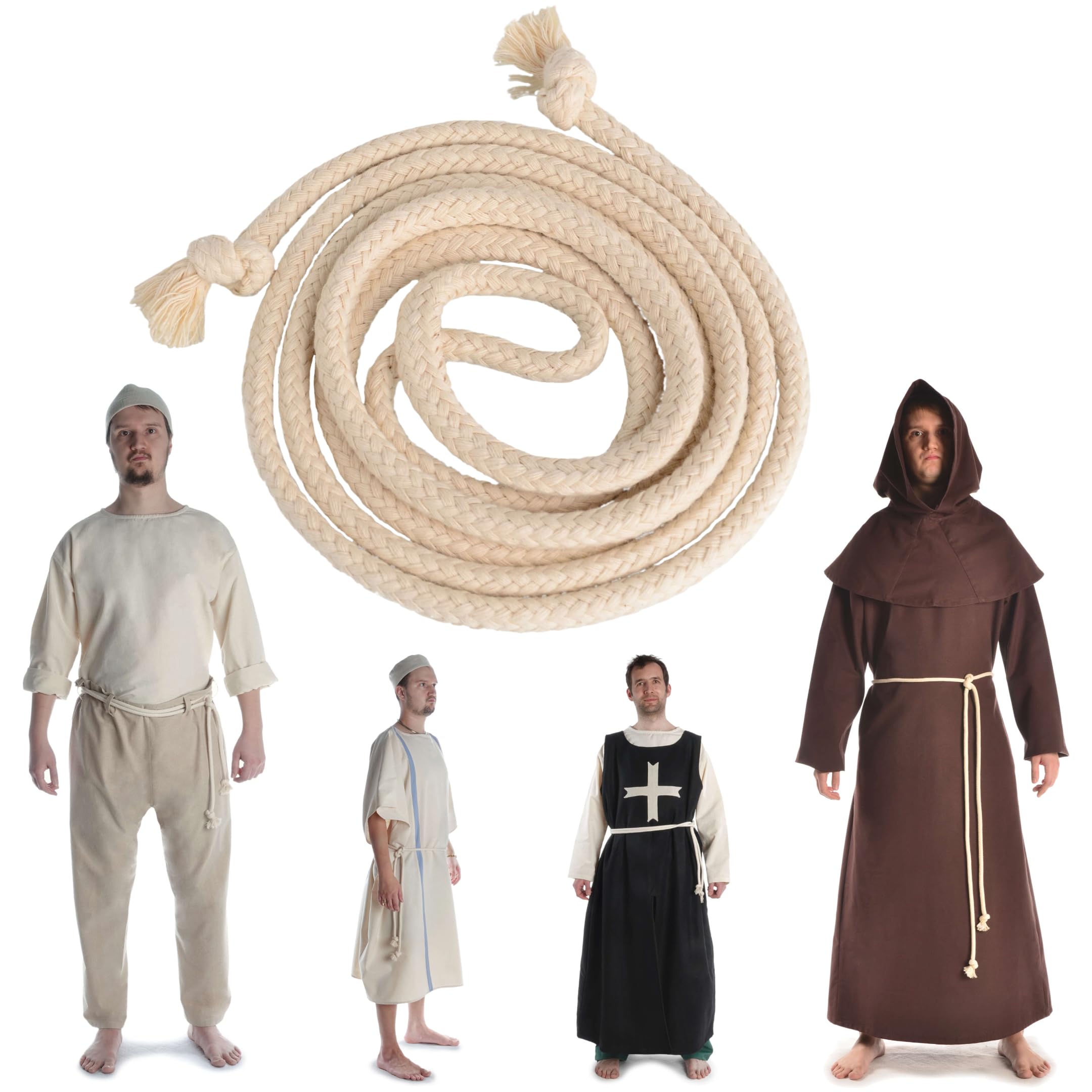 Hemad Men's Beige Medieval Belt Knitted Viking Model: Urian