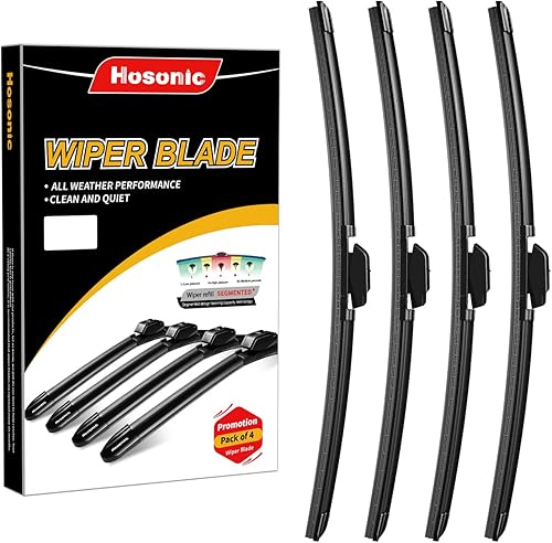 HOSONIC - Limpiaparabrisas de 24 pulgadas + 19 pulgadas, limpiaparabrisas para limpiaparabrisas de 24 pulgadas + 19 pulgadas, compatible con el