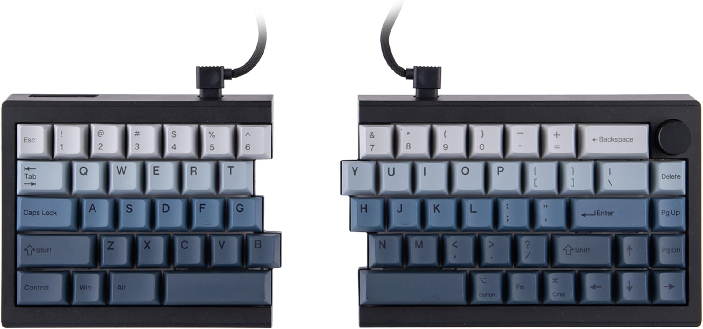 EPOMAKER Split65 QMK/Via Programmable Keyboard, Wireless Mechanical in 2.4Ghz/Bluetooth/Type-C, Ergonomic Split Layout Gaming Keyboard with RGB Backlight (Wisteria Linear Switch)