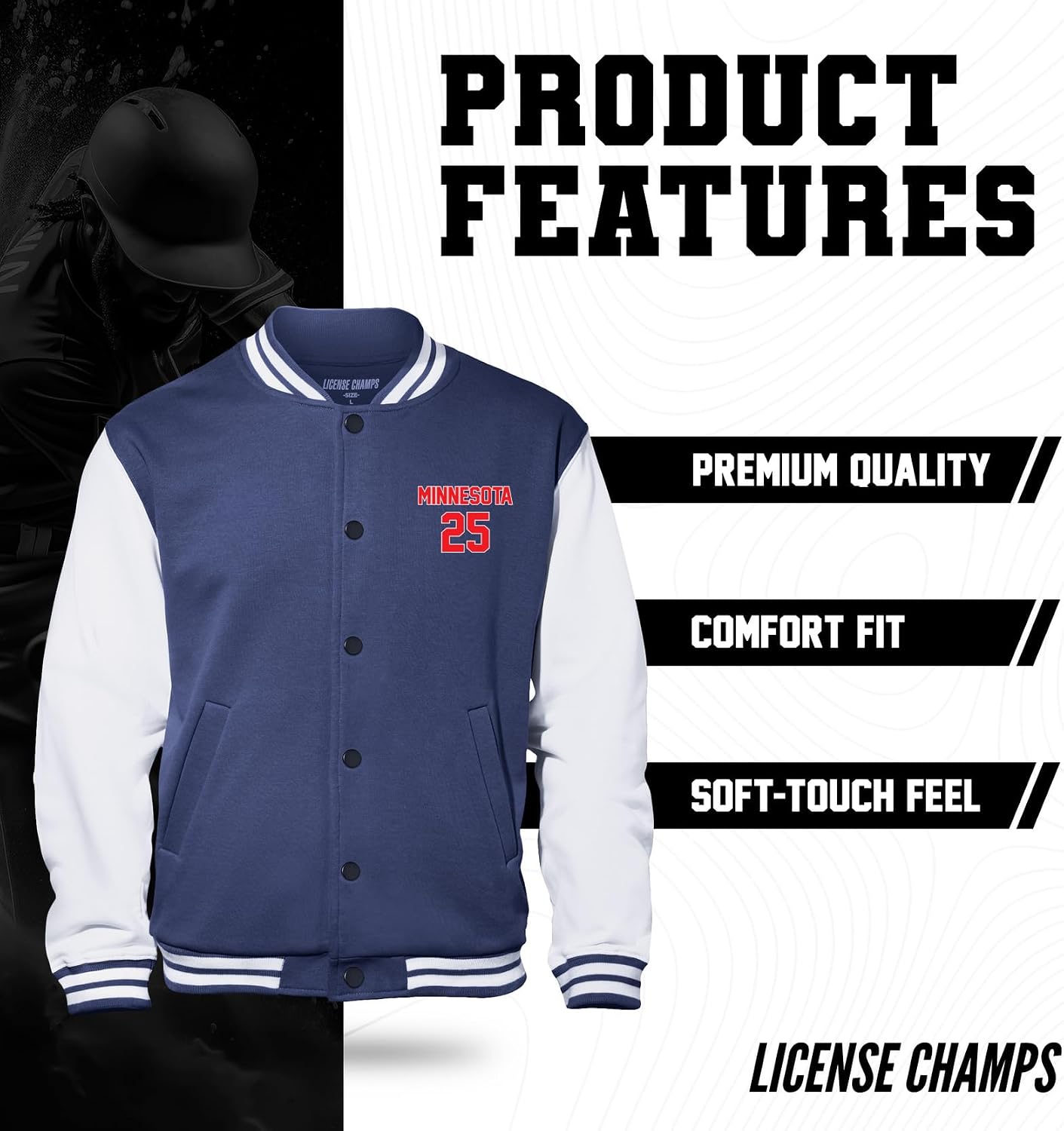 License Champs Varsity Jacket | MLB Players | Baseball Bomber Jackets