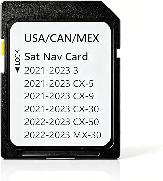 Latest Upgraded Version Navigation SD Card for Mazda CX-5/CX-9/CX-30 2021-2023 & CX-50/MX-30 2022-2023 with USA/CAN/MEX Maps Lifetime Updates Plug & Play Model TD2K66EZ1B