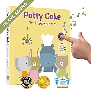 Cali's Books Patty Cake Nursery Rhymes | Sound Books for Toddlers 1-3 | Perfect 1 Year Old Girl Gifts | Books for 1 Year Old | Musical Toys for Toddlers 1-3