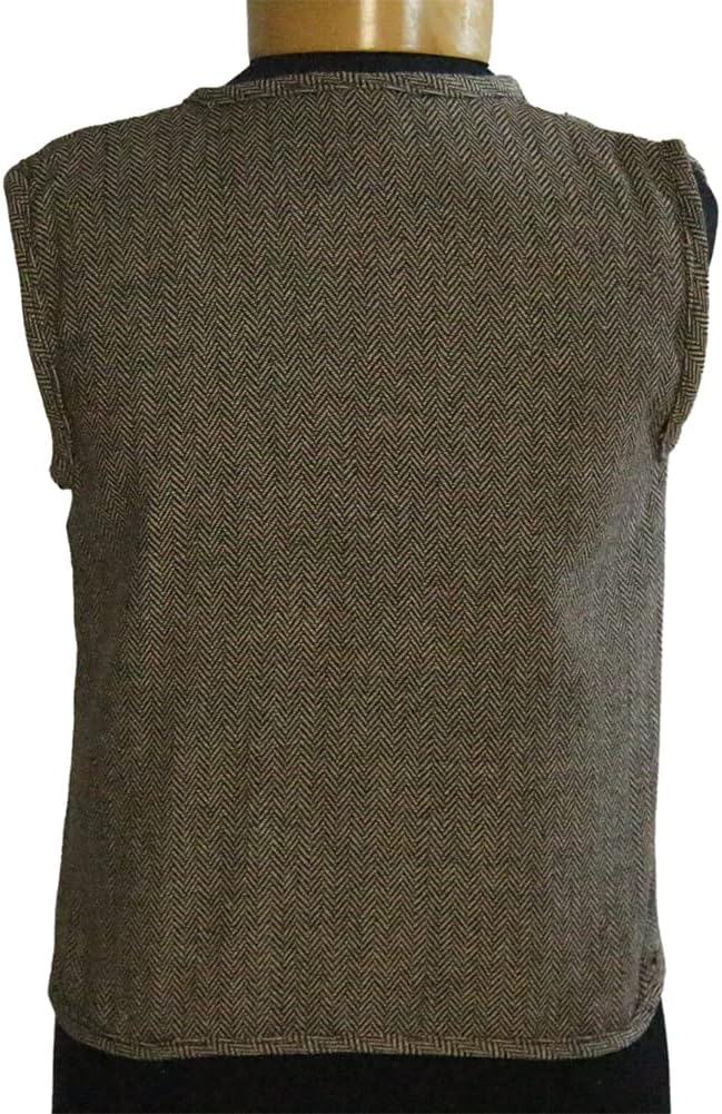 Boys Peasant Vest Pilgrim Renaissance Victorian Era Pioneer Farmer - Image 4