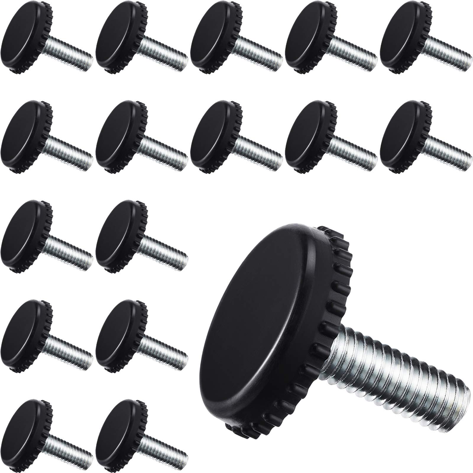 Jetec 20 Piece 5/16 Inch Adjustable Table Levelers Chair Levelers Furniture Levelers Carbon Steel Adjustable Furniture Levelers for Adjustable Thread to Protect Furniture Legs and Surfaces