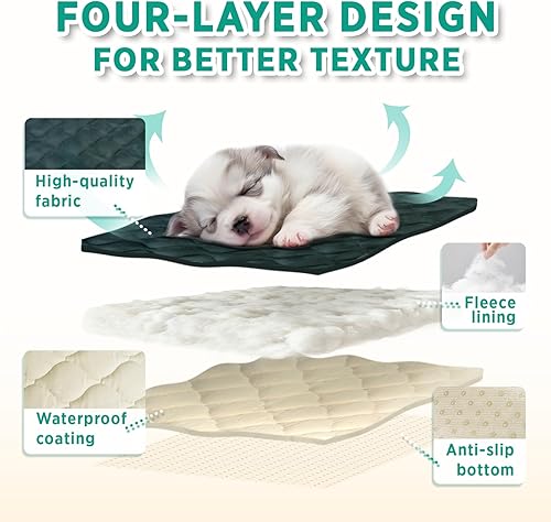 Miniatura 9 de Furrybaby - Colchón para perro con base antideslizante lavable a máquina, camita suave para mascota
