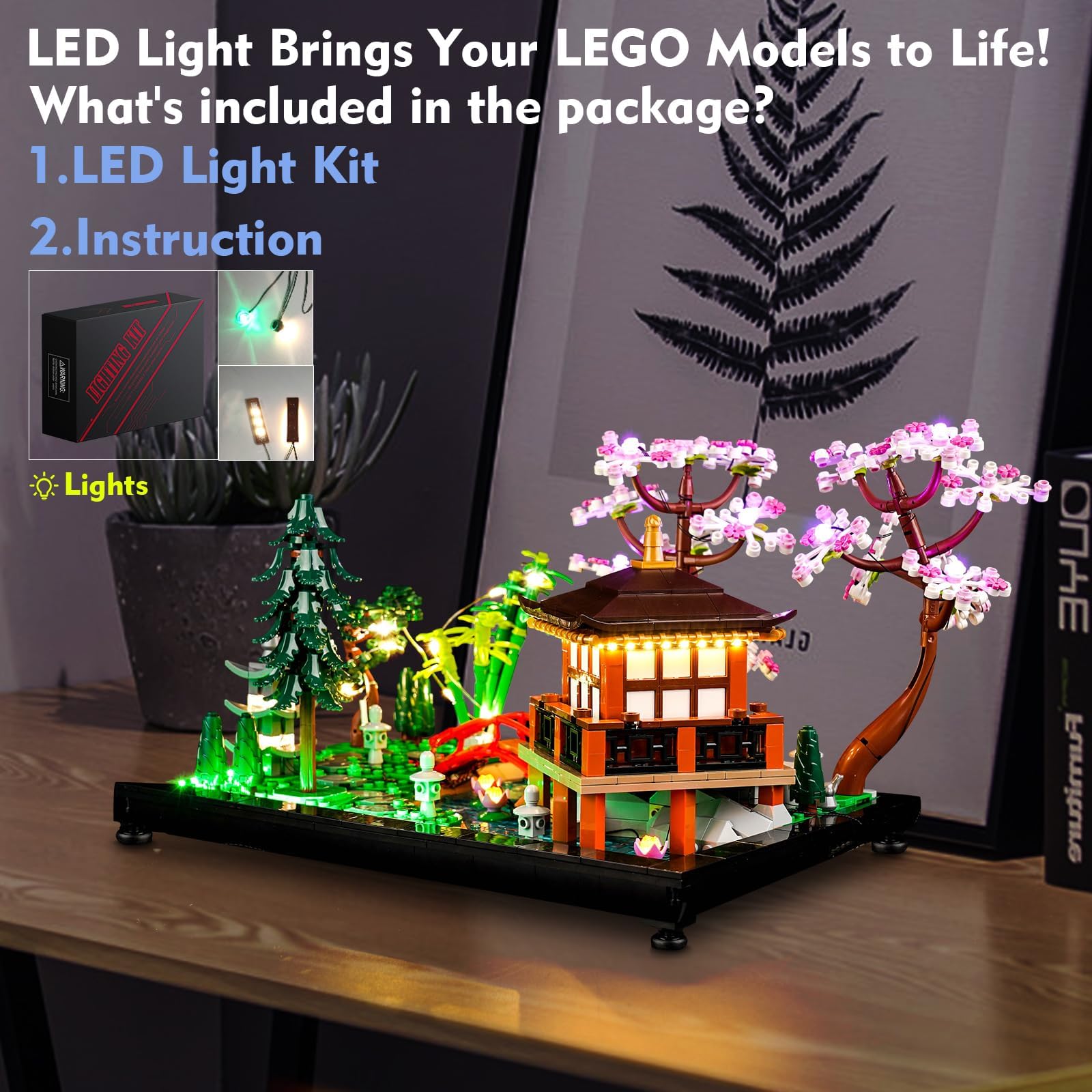LocoLee LED Light Kit for Lego Tranquil Garden 10315 Zen Garden