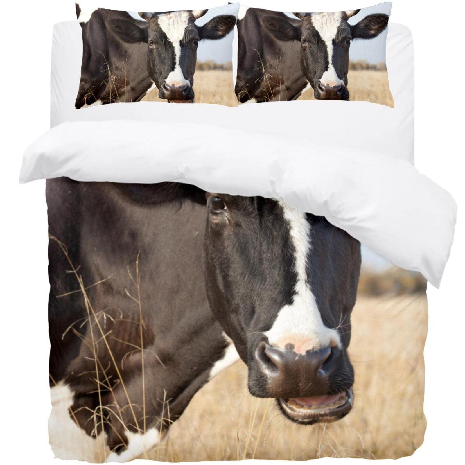 Housse de couette lit simple 3 pièces : protégez votre literie avec le style Rancho vache
