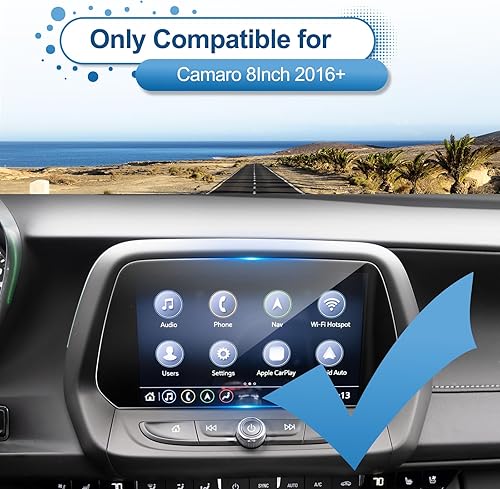 Miniatura 2 de Protector de pantalla Camaro 2016-2022 2023 2024 para Chevrolet Camaro (1LT/2LT/3LT/LT1/1SS/2SS/ZL1) Pantalla táctil de 8 pulgadas, vidrio templado