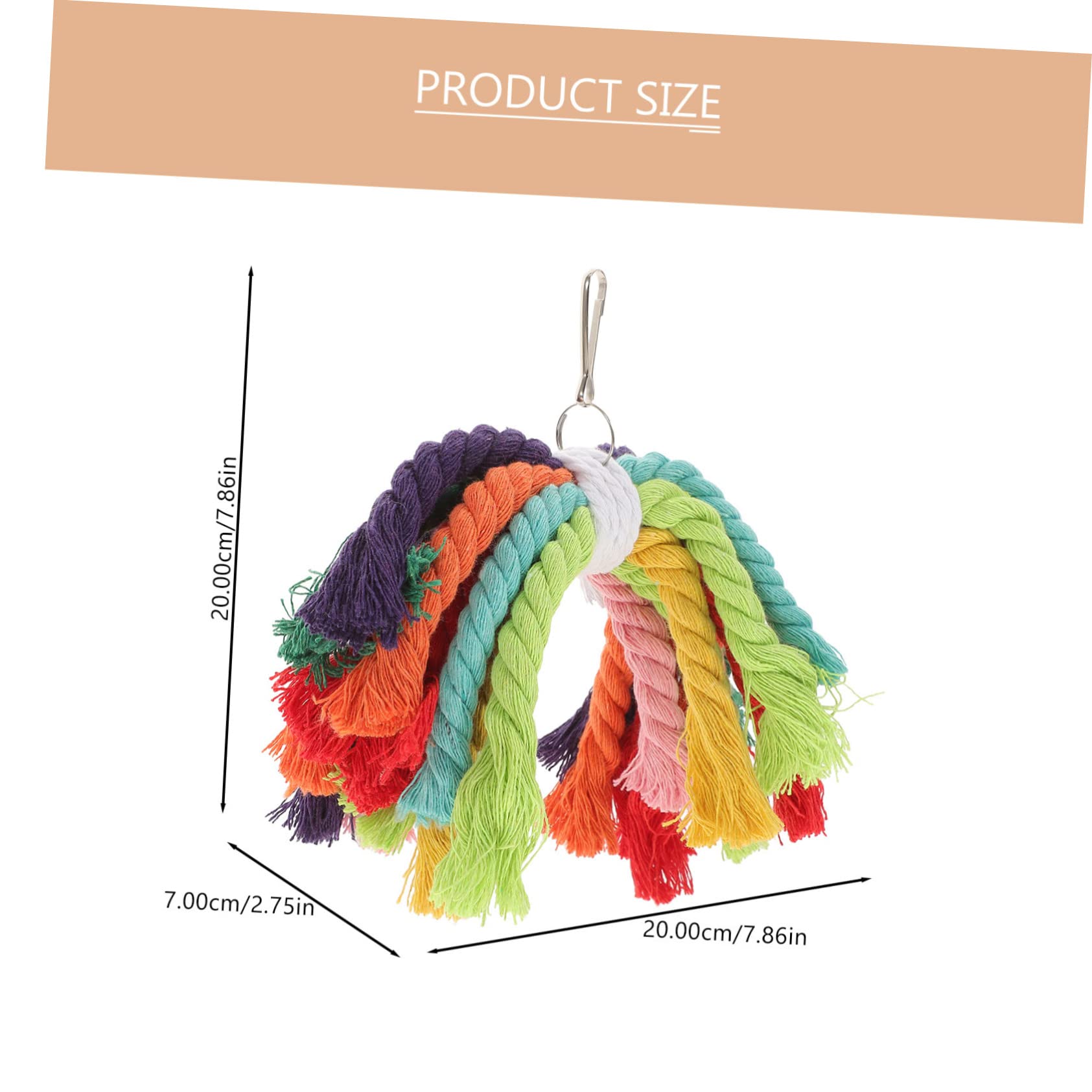 Beavorty 5pièces Jouet à Mordre pour Oiseaux Coton Jouet Corde pour Perroquet Amusement Et Détente