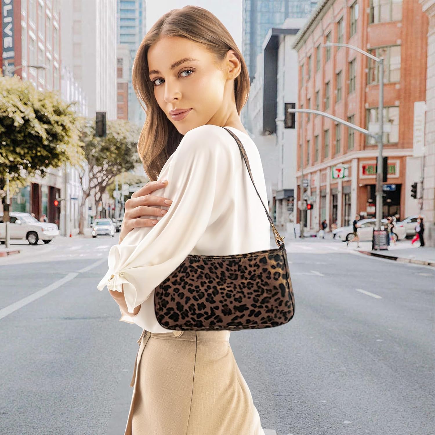 NEBIL Shoulder Bag for Women Small Classic Purses Vegan Leather Clutch Tote HandBags - Image 2