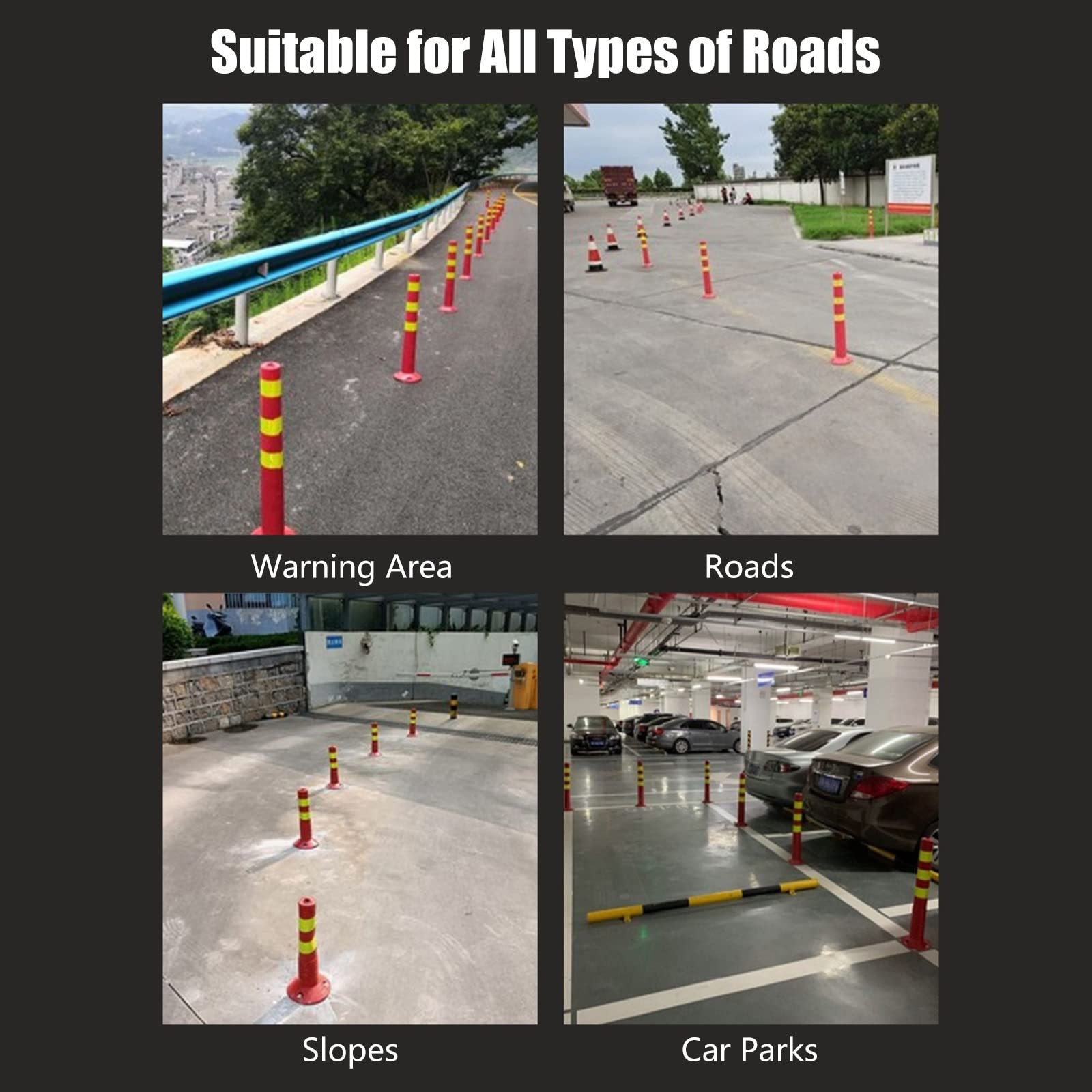 Cônes de signalisation pour la Gestion du trafic, Le stationnement et Les Chantiers - Cônes de Formation réfléchissants et résistants pour Une visibilité et Une sécurité accrues