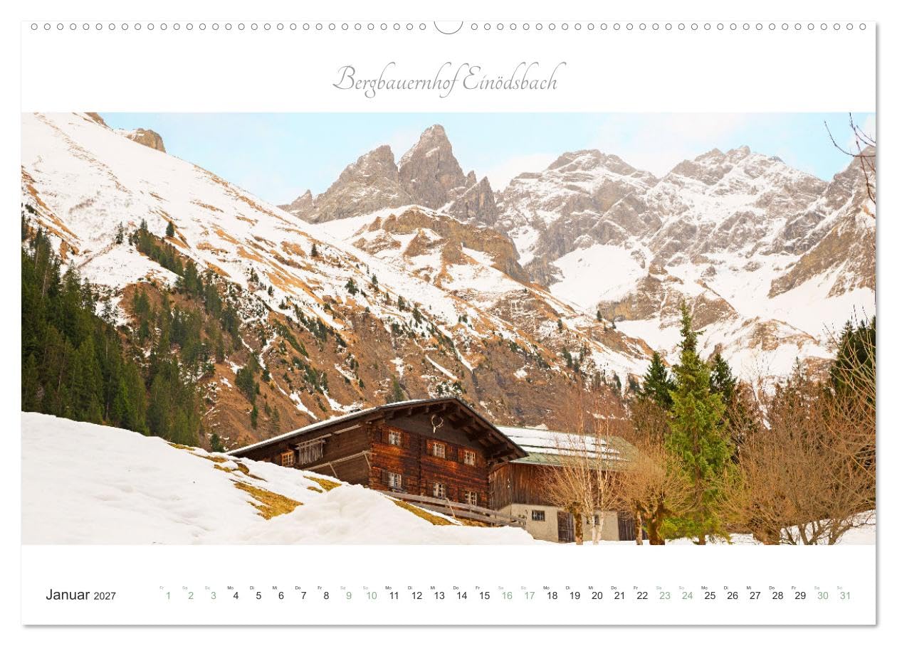 Wanderlust Oberstdorf (hochwertiger Premium Wandkalender 2027 DIN A2 quer), Kunstdruck in Hochglanz: Ausflugsziele in Allgäuer Landschafts-Idylle (CALVENDO Natur)