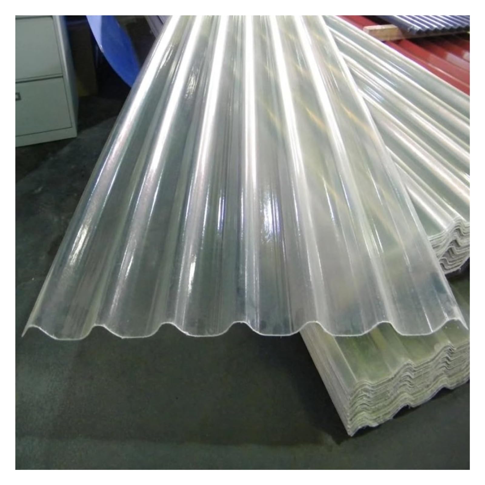 Canopy Garage Shed Panels Laminas Plastico Resistente al Frío Tejas Translúcidas para Tejados Terraza Taller(4pieces,0.9x0.5m/2.95x1.64ft)
