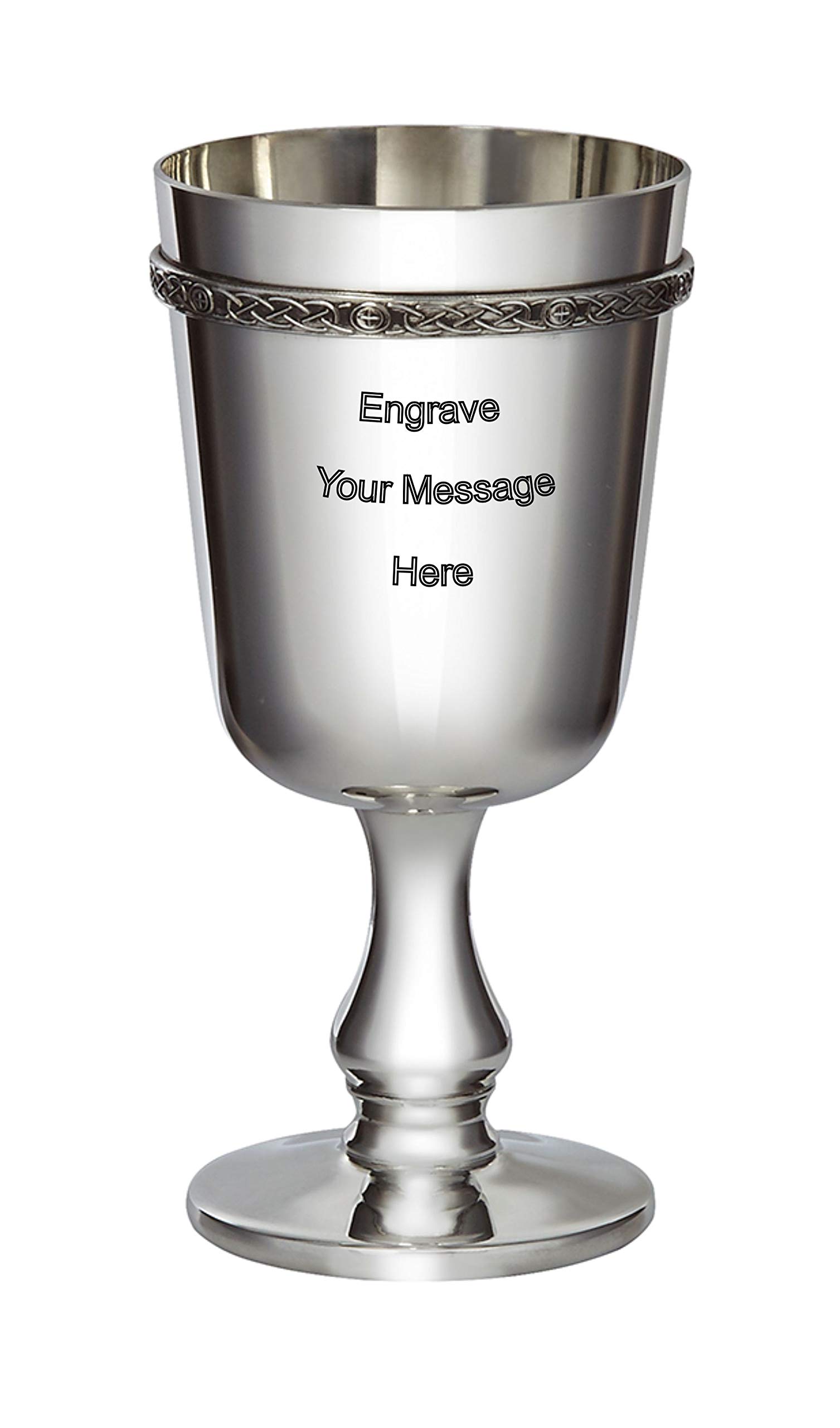 Wentworth Pewter - Celtic Band Pewter Goblet Free Engraving