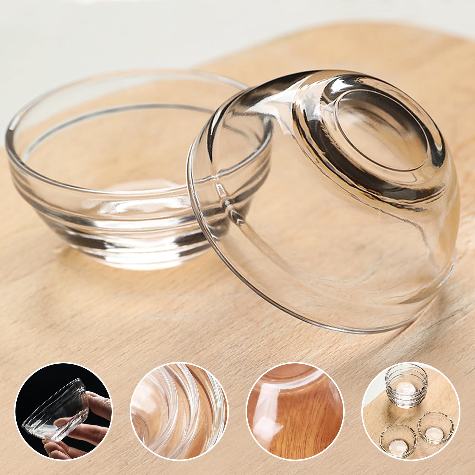 GRÄWE glazen schaal, 6 cm, 40 ml, set van 10, kleine glazen schaaltjes, kom voor jam, mini-dipschaal GRÄWE glazen schaal, 6 cm, 40 ml, set van 10, kleine glazen schaaltjes, kom voor jam, mini-dipschaal