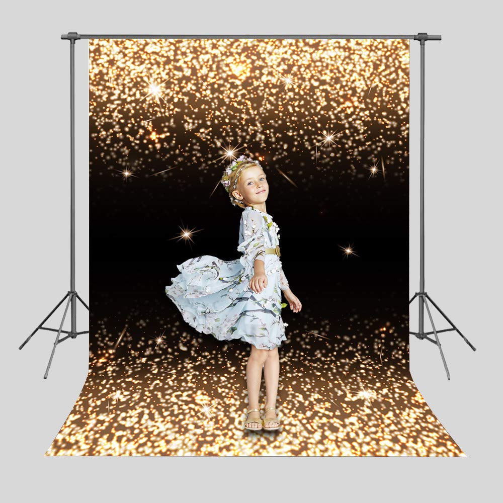 Custom Black And Gold Backdrop Gold Glitter Photography Background Sparkle Wedding Birthday Prom New Year Party Supplies Family Holiday Decorations Newbo