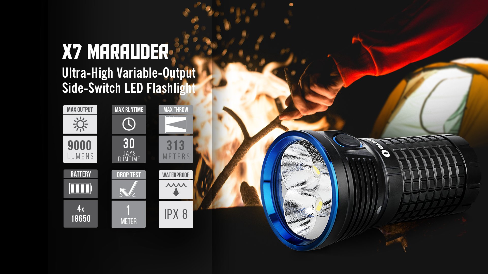 【連休価格】Olight X7 Marauder 9000ルーメン新品！ 連休価格】Olight X7 Marauder 9000ルーメン新品！
