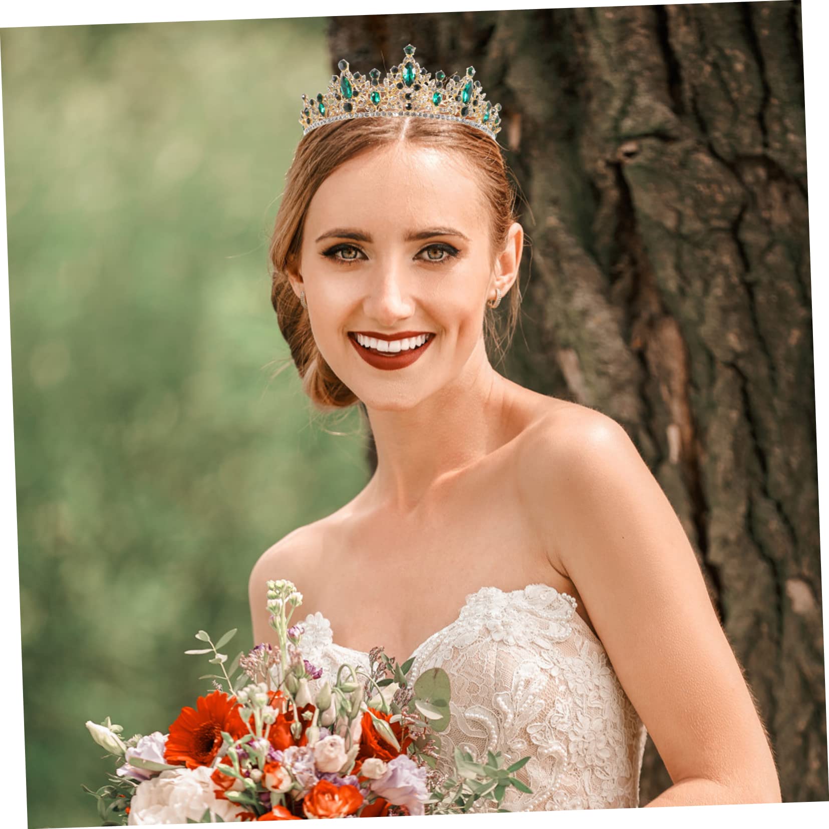 Amazon.co.jp: Gogogmee クラウン ブライダルヘアアクセサリー ピン