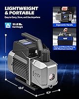 Vista 7 de Orion Motor Tech Bomba de Vacío A2L, 3.5 cfm 1/4 hp Bomba de Vacío de Una Sola Etapa Sin Chispas a Prueba de Ignición para R1234yf R32 R134a R22