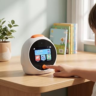 LICAEVEY 2.8in Smart Alarm Clock AI Voice Talking Robot for Kids | AI Educational Toy with Music, Weather, Video Call, Object Recognition, Translation, Focus Training for Learning