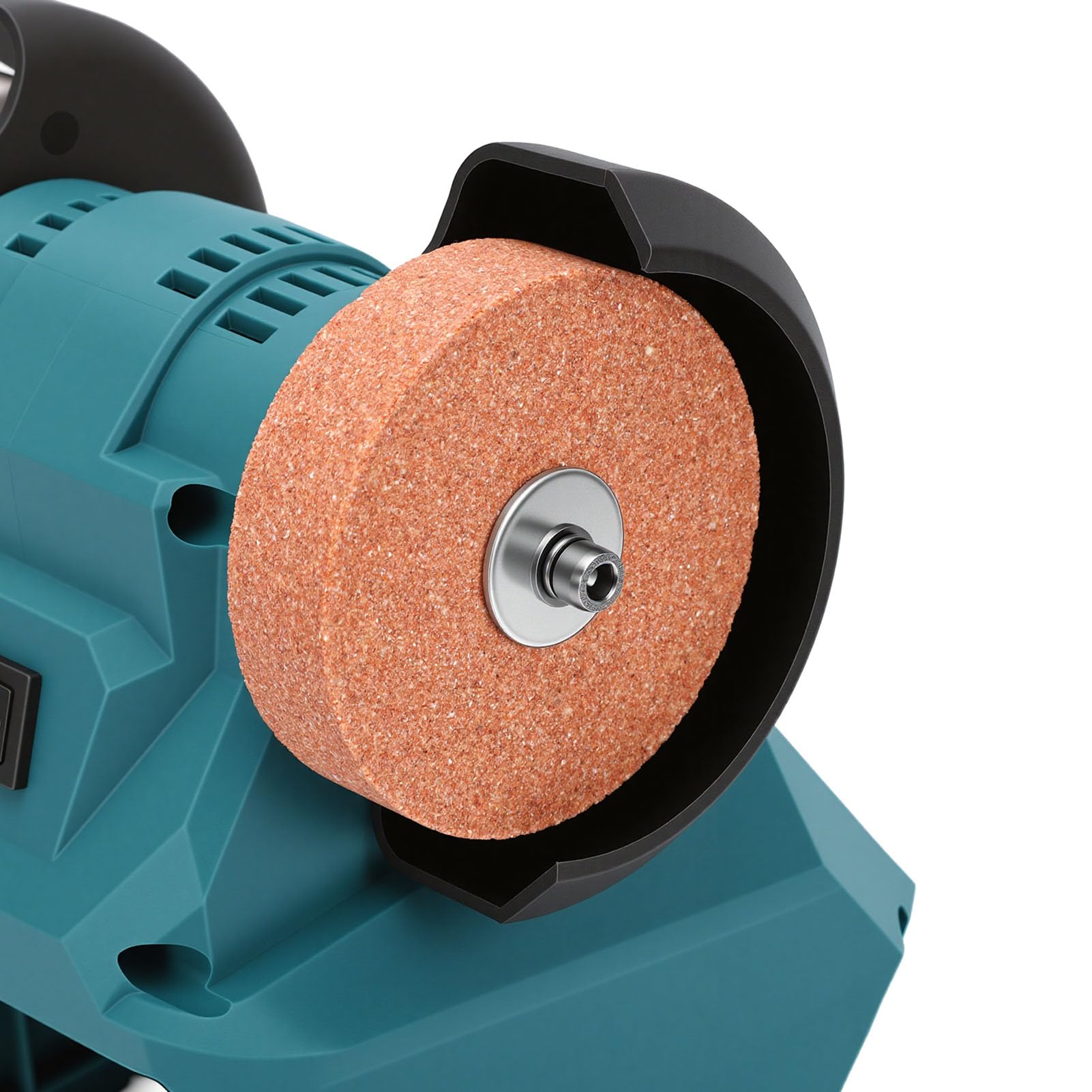 Generic Mini Amoladora de Banco Potente Herramienta de Afilado de Metal para Pulir y Esmerilar, Adecuada para Batería de Litio BL1815 BL1820, Material ABS