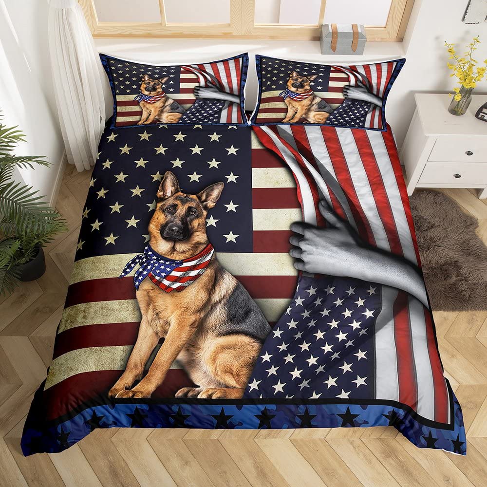 Couverture de couette ultra douce Berger Allemand pour lit d'enfant