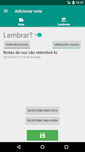 Notas de voz - uma entrada rápida de ideias