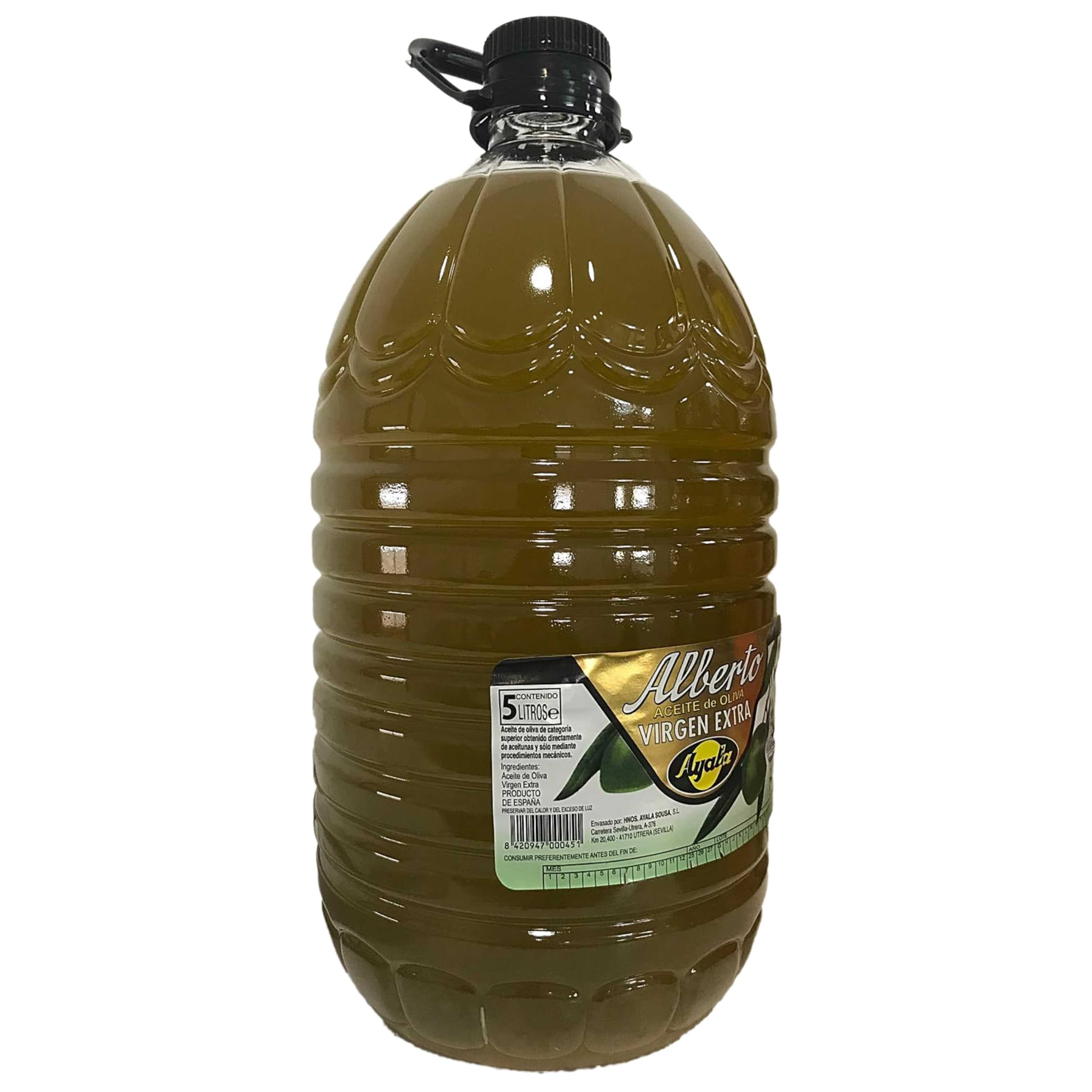 Aceite de Oliva Virgen Extra Sin Filtrar 5L - Prensado en Frío, Calidad Gourmet, Sabor Suave y Afrutado, Producto Español