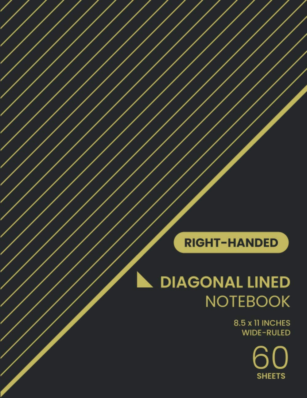 Diagonal Lined Notebook: Right-Handed Slant Ruled Paper